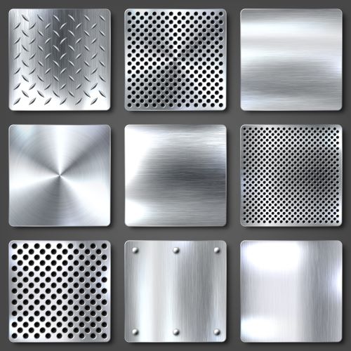 a variety of steel finishes